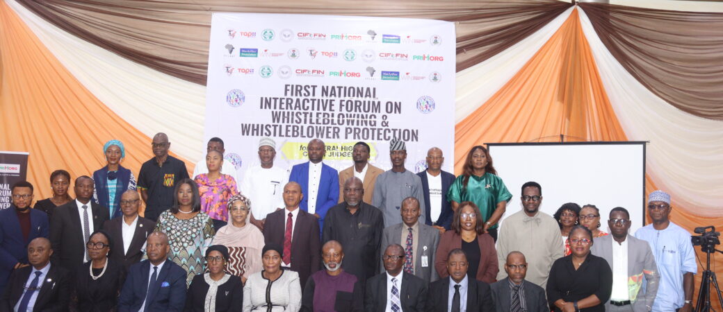 FIRST NATIONAL INTERACTIVE FORUM ON WHISTLEBLOWING AND WHISTLEBLOWER PROTECTION IN NIGERIA